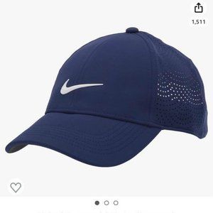 Women's Nike Blue + White Aerobill Heritage86 Performance Hat OS New